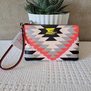Coach Multicolor Zigzag Clutch